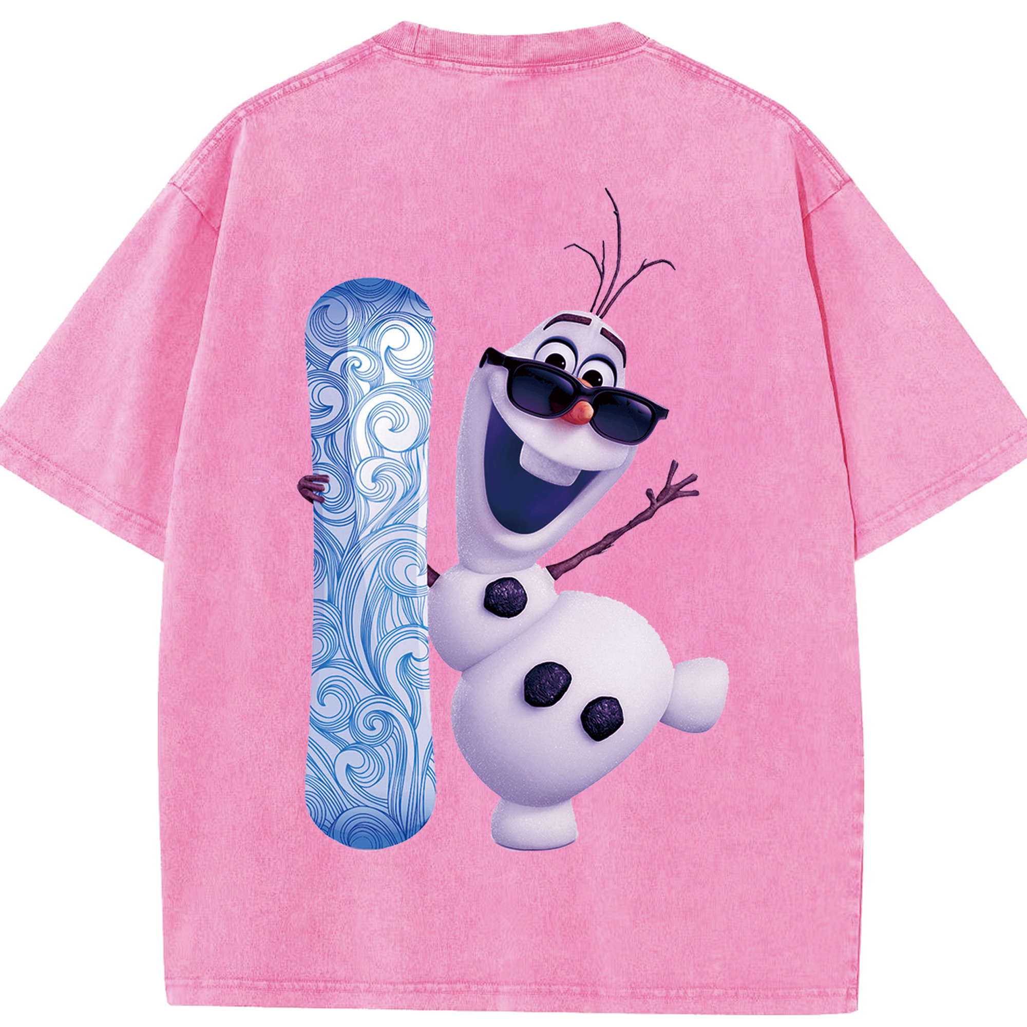 （画像用） アナと雪の女王 アンナ エルサ Frozen Anna Elsa 綿100% ヴィンテージ風 半袖Tシャツ（背面プリント）